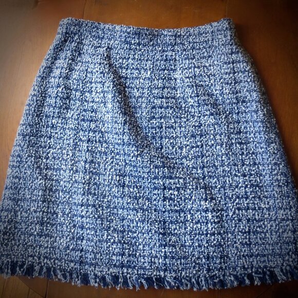 Kate Spade Blue Tweed Skirt NWOT Size 6 - Picture 8 of 10